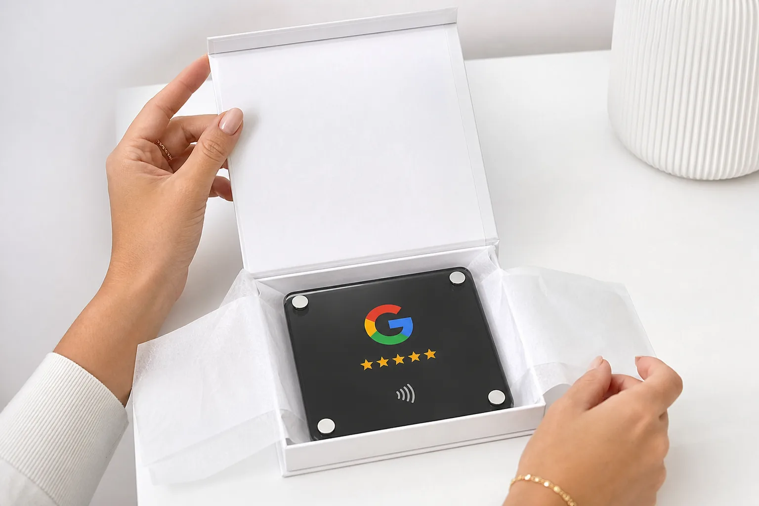 Placa NFC Avaliação Google para Hotéis e Pousadas