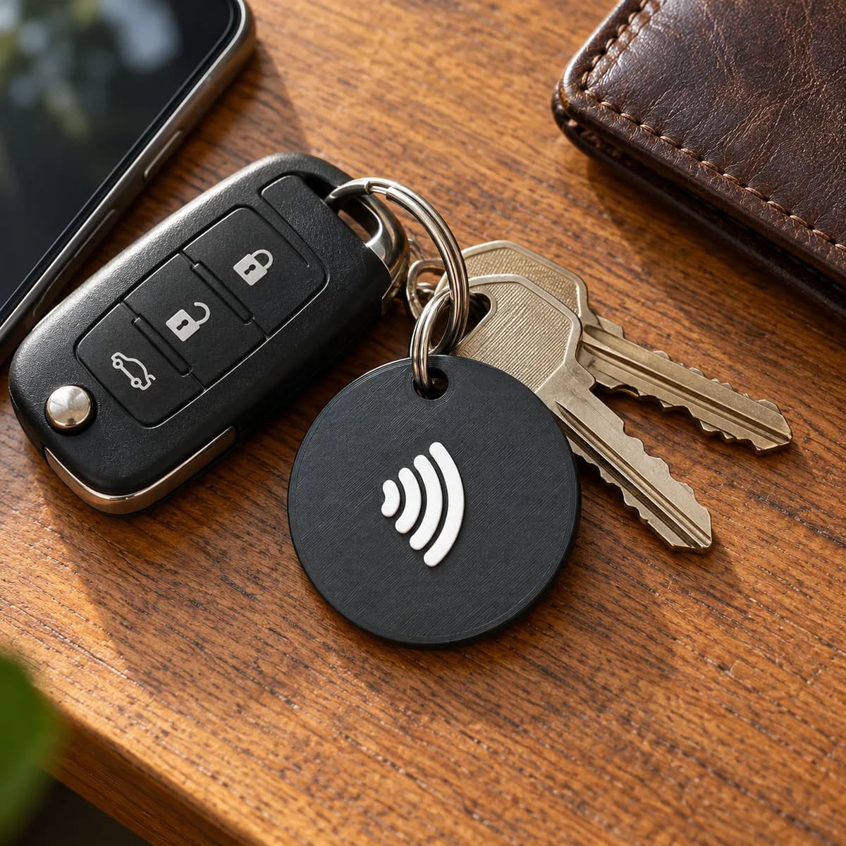 Chaveiro NFC Preto — Cartão de Visita Digital