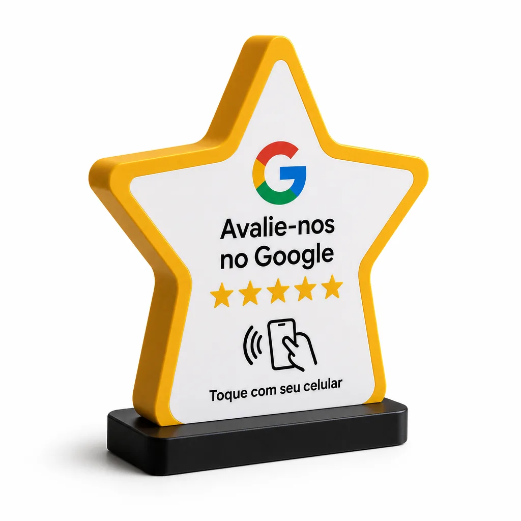 Placa NFC Google Estrela Dourada