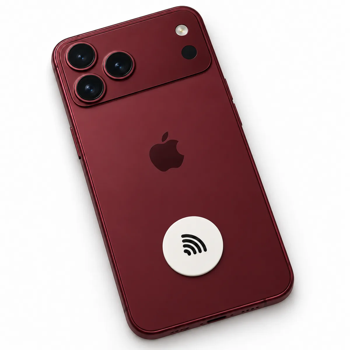 Tag NFC Adesiva Branca 28 mm — Cartão de Visita Digital