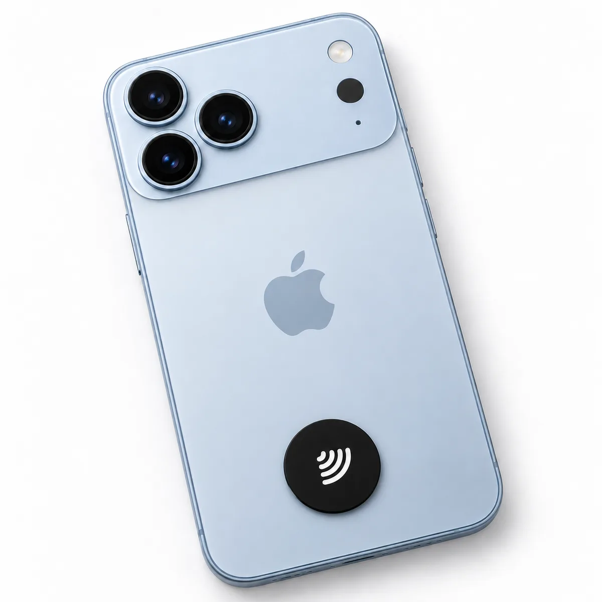 Tag NFC Adesiva Preta 28 mm — Cartão de Visita Digital