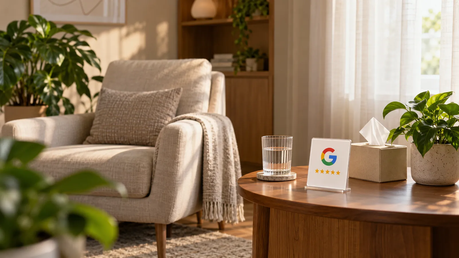 Placa NFC de Avaliação Google para Psicólogos