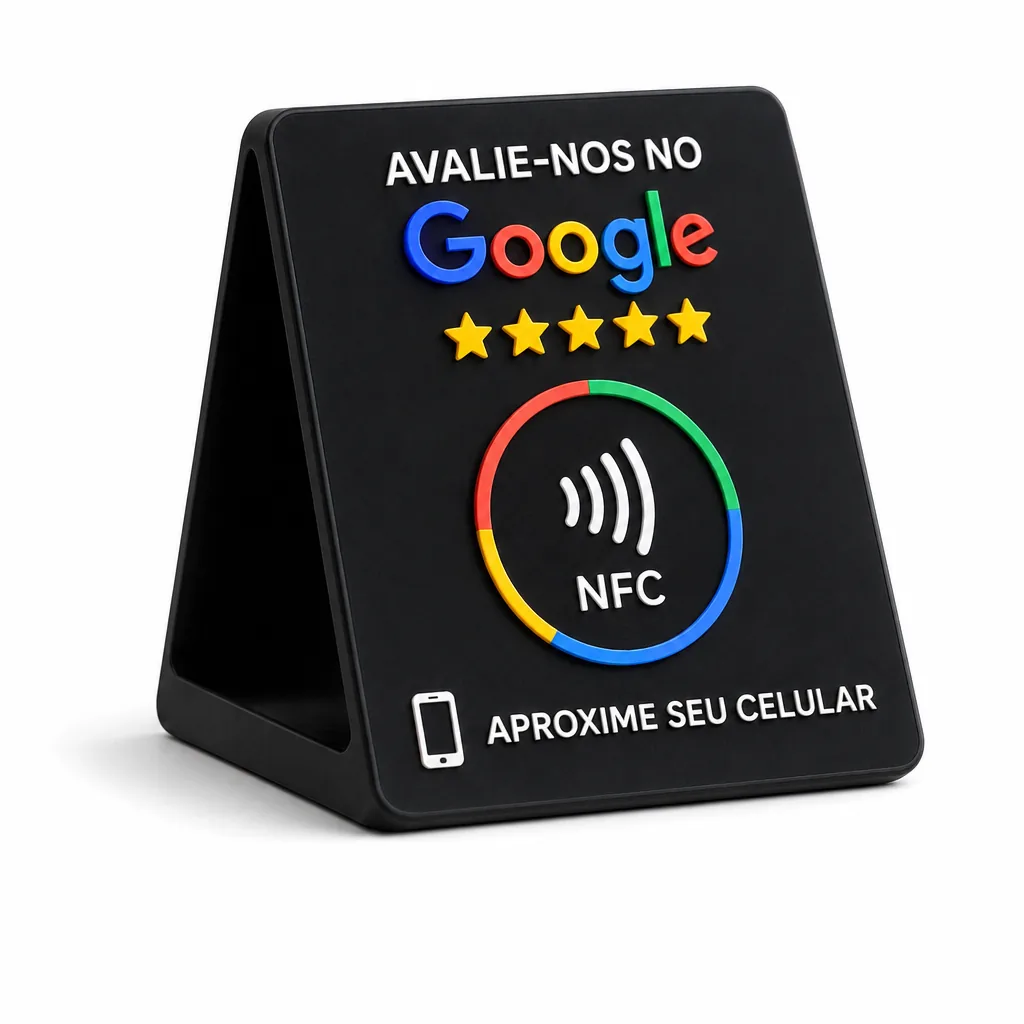 Kit 5 Placas NFC Google Compactas (uma por mesa)